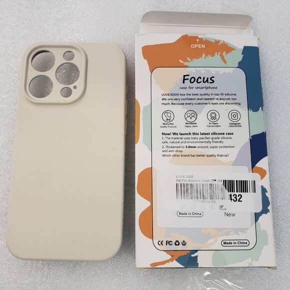 LOVE 3000 Phone Case for iPhone 15 Pro, Stone White (Cream) Color - Picture 6 of 10